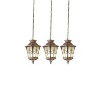 JQQJZLC Vintage à l'extérieur Suspendu à Suspension extérieure étanche à la lumière du Pendentif extérieur, avec Une Teinte en Verre à tête de série, Lustre ajusté au Lustre pour Le Patio, la
