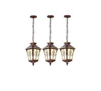 JQQJZLC Vintage à l'extérieur Suspendu à Suspension extérieure étanche à la lumière du Pendentif extérieur, avec Une Teinte en Verre à tête de série, Lustre ajusté au Lustre pour Le Patio, la