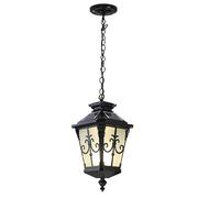 JQQJZLC Vintage à l'extérieur Suspendu à Suspension extérieure étanche à la lumière du Pendentif extérieur, avec Une Teinte en Verre à tête de série, Lustre ajusté au Lustre pour Le Patio, la