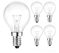 JQslight Ampoule de Four Dimmable, Edison E14 G45, 78MM * 45MM, Résistant jusqu'à 300 Degrés, 410LM, AC 220V, 2700K Blanc Chaud, G45 Ampoule, pour Four, Fours Grill, lampes à lave, Lot de 4