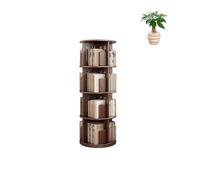 JQslycdmv Bibliothèque Pivotante À 6 Niveaux, en Bois Massif, Tour De Bibliothèque Pivotante À 360° Idéale pour Les Petits Espaces, Les Coins, Les Chambres Et Les Bureaux(130x45.5x30cm (4))