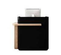 JQslycdmv Bureau de réception, avec comptoir et tiroirs, Aucune Installation requise, for Caisse, Hall d'entrée, Salon de beauté, barbier et Petite Entreprise(Black,120cm)