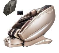 JQslycdmv Chaise De Massage 4d、 Shiatsu Human Zero Gravitys SL Track De Bureau Housse De Chaise De Massage pour La Maison(Gold)