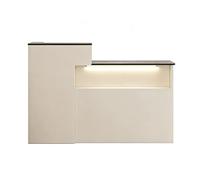 JQslycdmv Comptoir d'accueil Moderne, tiroirs avec Serrure, Armoire avec Portes, vitrine Lumineuse for coiffeurs, centres de beauté, magasins, hôtels(White - Left,120cm)