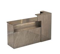 JQslycdmv Comptoir d'accueil Moderne, tiroirs avec Serrure, Armoire avec Portes, vitrine Lumineuse for coiffeurs, centres de beauté, magasins, hôtels(Black - Right,120cm)
