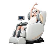 JQslycdmv Fauteuil De Massage À Commande Vocale IA, Mouvement 3D Soin des Genoux Inclinaison Zéro Gravité À 30° Possibilité D'utiliser Une Salle D'étude