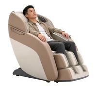 JQslycdmv Fauteuil De Massage Complet,zéro Gravité Manipulateur 3D Mode Étirements Yoga Chauffage De La Taille Et du Dos Fauteuil Électrique pour La Maison(Bianco)