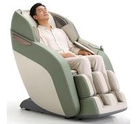 JQslycdmv Fauteuil De Massage Complet,zéro Gravité Manipulateur 3D Mode Étirements Yoga Chauffage De La Taille Et du Dos Fauteuil Électrique pour La Maison(Groen)
