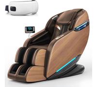 JQslycdmv Fauteuil De Massage De Luxe, Grand 4D Massage Confortable Recliner Massage Professionnel SL Dual Rail Bluetooth Connection Massage Sofa Chair