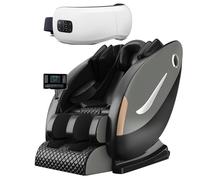 JQslycdmv Fauteuil De Massage du Dos, Fauteuil Suspendu en Apesanteur avec Massage par Acupression, Fonction Chauffante Détection du Corps Et Fonction D'étirement des Mollets(Black)