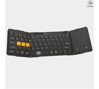 JQVDE Clavier sans Fil Pliable avec pavé Tactile, Rechargeable, Compatible avec Windows, Android et iOS.(Portuguese Layout)