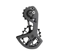 JQVDE Dérailleur arrière for vélo avec Galets de dérailleur en Fibre de Carbone et roulements en céramique(2X Black-105)