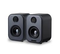 JQVDE Enceintes Actives de bibliothèque Audio 80 W Moniteur de Studio 3 Pouces Bluetooth USB DAC HiFi Home Subwoofer Système de Musique TV PC(with US Power)