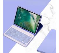 JQVDE Étui for Clavier for iPad 10,2" 9e 8e 7e génération, Housse for Tablette for iPad 10,2 Pouces/iPad Air 10,5" (3e génération)/iPad Pro 10,5 Pouces(Purple,French Keyboard)