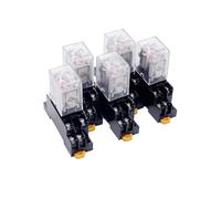 JQX-13F HH62P Bobine de relais haute puissance DPDT Micro Mini commutateur de relais électromagnétique avec base de prise AC110V220V DC12V24V5A(AC 12V)