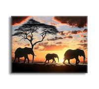 Jqynn Diamond Painting Ciel Éléphant Diamond Painting Adulte, DIY Kit Broderie Point de Croix, Activité Manuelle Adulte Kit, Peinture Diamant pour Débutants, Tableau Decoration Murale 50x70cm Z-l-383