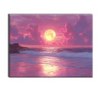 Jqynn Diamond Painting Ciel Lune Kit Diamond Painting, Loisirs Créatifs Adultes, Activité Manuelle Enfant, Point de Croix Broderie Kit, Automne Decoration Murale, Halloween Decoration 30x40cm W-l-751