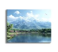 Jqynn Diamond Painting Lac Chaîne de montagnes Diamond Painting Adulte, DIY Broderie Point de Croix, Activité Manuelle Adulte Kit, Peinture Diamant pour Débutants, Decoration Maison 100x150cm Z-l-375