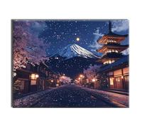 Jqynn Diamond Painting Maisons montagnes Kit Diamond Painting, Loisirs Créatifs Adultes, Activité Manuelle Enfant, Point de Croix Kit, Automne Decoration Murale, Halloween Decoration 60x80cm W-l-771