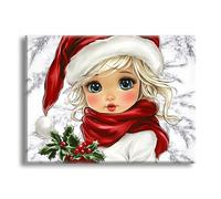 Jqynn Diamond Painting Mignon Fille Diamond Painting Adulte, DIY Kit Broderie Point de Croix, Activité Manuelle Adulte Kit, Peinture Diamant pour Débutants, Tableau Decoration Murale 80x120cm Z-l-367