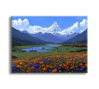 Jqynn Diamond Painting Paysage Ciel Diamond Painting Adulte, DIY Kit Broderie Point de Croix, Activité Manuelle Adulte Kit, Peinture Diamant pour Débutants, Tableau Decoration Murale 90x135cm Z-l-373