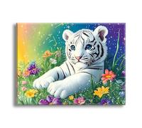 Jqynn Diamond Painting Usine Tigre Diamond Painting Adulte, DIY Kit Broderie Point de Croix, Activité Manuelle Adulte Kit, Peinture Diamant pour Débutants, Tableau Decoration Murale 100x150cm Z-l-455