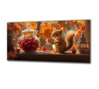 Jqynn Kit Diamond Painting Automne Écureuil Diamond Painting Enfant Adulte, Peinture Diamant 5d Complet Kit, Loisirs Créatifs Activité Manuelle Adulte, Maison Tableau Decoration Murale 60 x 120 Q-774