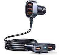 JR Chargeur multiport de Voiture | Allume-Cigare | 3+2 | pour passagers | 5 Ports USB | Universel