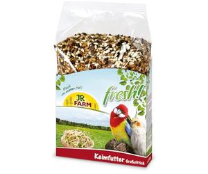 JR Farm Aliment germé | 1 kg | Aliment complémentaire pour Grandes perruches | Une Variation croquante de graines germées de qualité | avec de Nombreux nutriments naturels