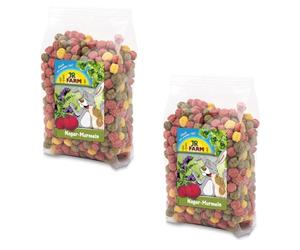 JR FARM Boules de Rongeurs | Pack Double | 2 x 150 g | Snack pour Rongeurs et Lapins Nains | avec Betterave, Luzerne et Maïs | Petite friandise croustillante ou Mini-récompense à Tout Moment