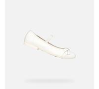 Geox Jr Plie' A Ballet Flat, Blanc, 28 EU
