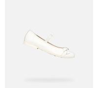 Geox Jr Plie' A Ballet Flat, Blanc, 33 EU