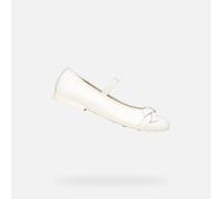 Geox Jr Plie' A Ballet Flat, Blanc, 35 EU