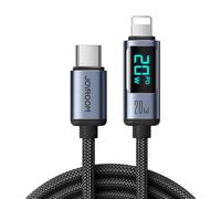 JR - S-CL020A16 Prism Series 20W Type-C vers Lightning Digital Display Câble de données de charge rapide 1,2 m Noir