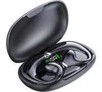 JR02 Casque d'écoute sans fil Bluetooth pour le sport et la course, réduction du bruit, longue durée de vie de la batterie, noir