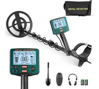 Jradse Metalldetektor für Erwachsene & Kinder mit 5 Suchmodi, 10" IP68 wasserdichter Spule LCD-Display einstellbarer Empfindlichkeit & Länge INKL Schaufel Tasche & Kopfhörer Metal detectors