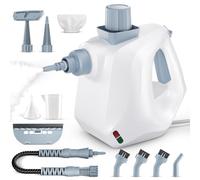 Jradse Nettoyeur Vapeur 1000W, Défroisseur Portable Haute Pression avec 11 Accessoires Réservoir 350ML Chauffage Rapide pour Sols, Vitres, Voiture, Carrelage, Canapé