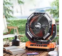 Jrameoy Ventilateur Rechargeable Camping Petit Ventilateur Portable Lampe de Camping Ventilateur de Plafond Panne de Courant d'urgence adapté à la pêche en Cas de Panne de Courant