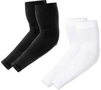 Jrancc Manchettes de Bras 2 Paires Manchons Sport Compression Arm Sleeves Anti-UV Protection pour Sport Cyclisme Golf Tennis Pêche Randonnée et Activités en Extérieur