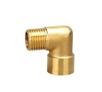 JRBJWYVV 1/2" Male to 3/8" Female Thread Brass Elbow Reduced Pipe Fitting Connector Coupler for Water Fuel Copper