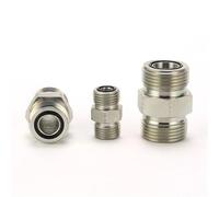 JRBJWYVV 100PCS 1F-06 ORFS Male Threaded O-Ring Adapters Pipe Connector Hydraulic Adapters 11/16''x16 ORFS Male Thread Straight Nipple