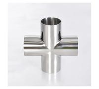 JRBJWYVV 108mm Pipe OD Butt Welding Cross 4 Ways Splitter SUS 304 Stainless Steel Fitting Spliter Homebrew Beer Wine