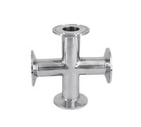 JRBJWYVV 19mm-108mm Pipe OD x 1.5"/2"/2.5"/3"/4" Tri Clamp Cross 4 Ways Splitter 304 Stainless Fitting Beer Wine(102mm OD K119mm)