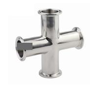 JRBJWYVV 19mm-51mm Pipe OD x 1.5"/2" Tri Clamp Cross 4 Ways Splitter SS304 Stainless Fitting Beer Wine(63mm x Ferrule 77.5)