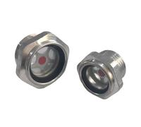 JRBJWYVV 1PC 2" BSPP Male Aluminum Oil Sight Glass Window