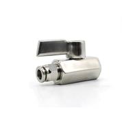 JRBJWYVV 1PC 3/8" BSP Female x 6mm Push in Ball Valve Homebrew Beer SUS304 with Stainless Hanlde