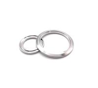 JRBJWYVV 1pc 304 Stainless Steel 45mm x 64mm Three Clip Open End Cap with Groove Quick Opening Blind Plate Pipe Fittings