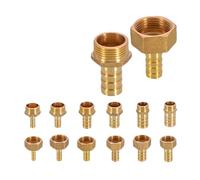 JRBJWYVV 1pc Brass Pipe Fitting 6/8/10/12/14/16mm Hose Tail 1/8" 3/8" 1/4" Male Connector Joint Copper Coupler (1l2BSP 14mm F)