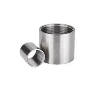 JRBJWYVV 1PC Female Thread on Both Sides 1" BSP Female Threaded 304 Stainless Steel Water Pipe Fittings