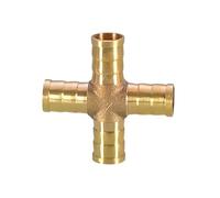 JRBJWYVV 1PCS Brass Pipe Fitting 4 Way Connector for 10mm Hose Copper Gas Pipe Fittings